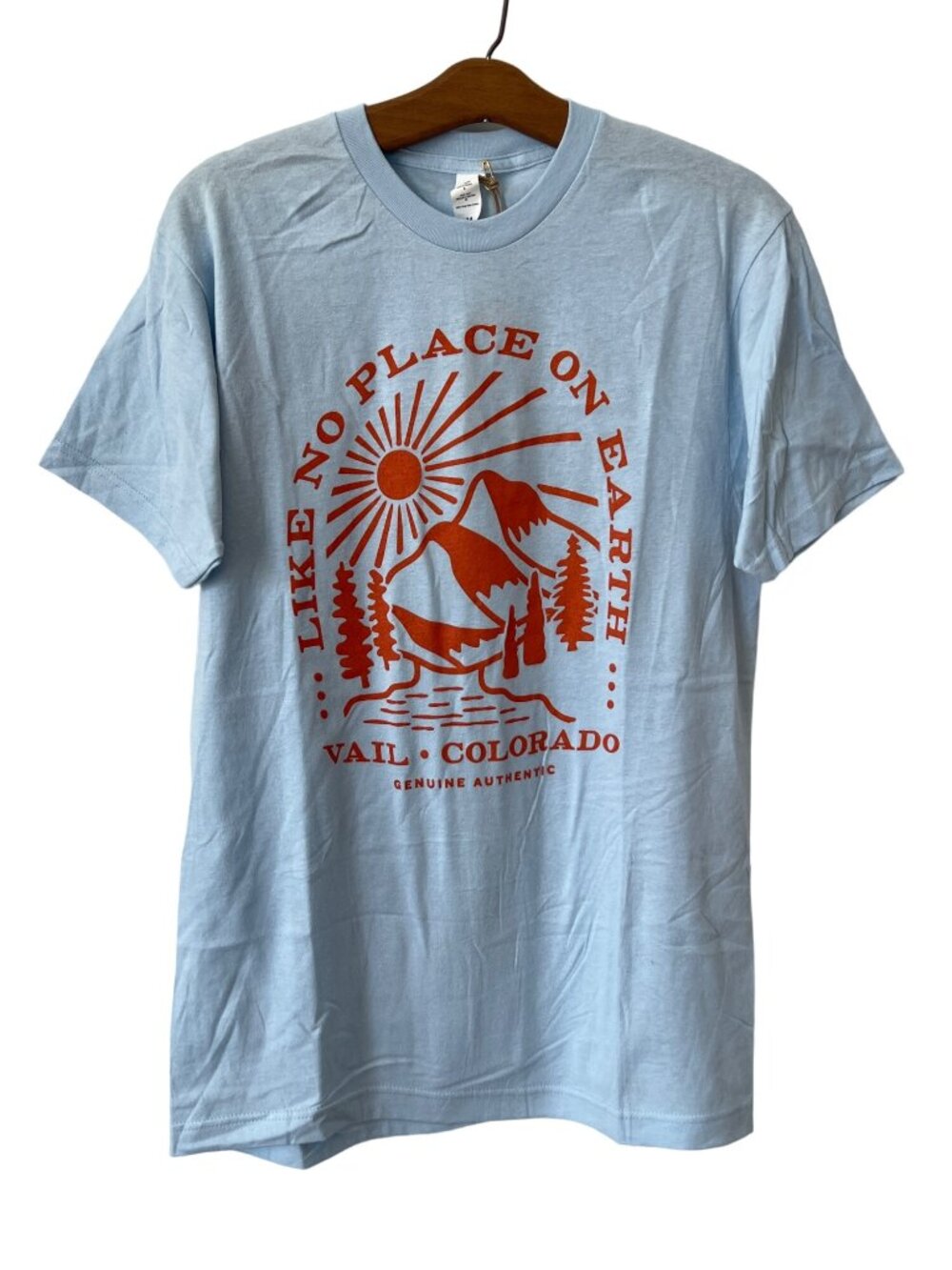 Good Land Supply Co. Graphic Tee Medium Vail Colorado T Shirt Blue Cotton NEW